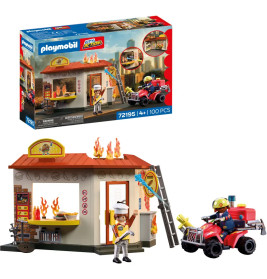Feuerwehr-Quad mit Burger-Bude