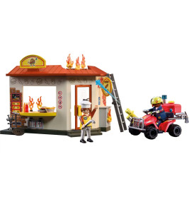 Feuerwehr-Quad mit Burger-Bude