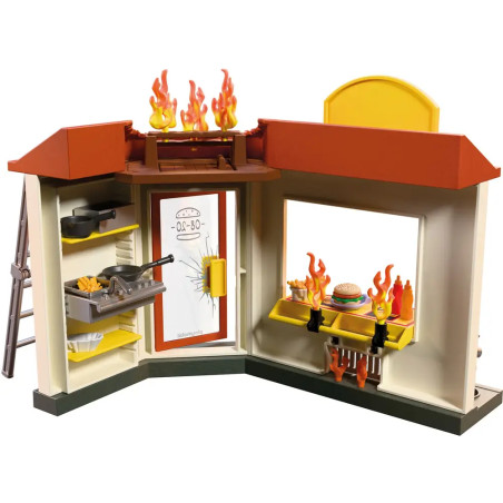Feuerwehr-Quad mit Burger-Bude