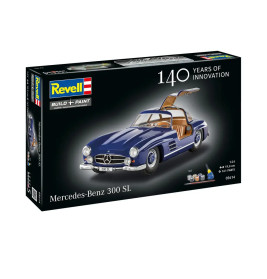 Geschenkset Mercedes-Benz 300 SL 140 Jahre MB, Revell Modellbausatz mit Basiszubehör