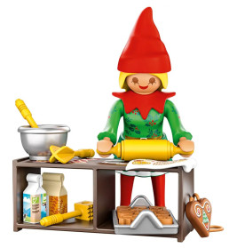 Weihnachtself mit Plätzchen