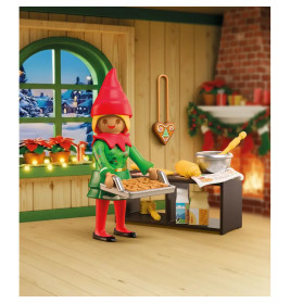 Weihnachtself mit Plätzchen