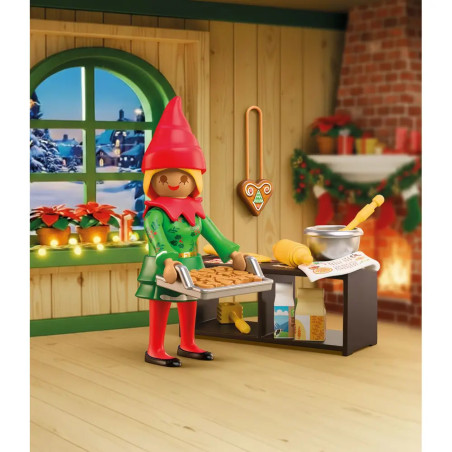 Weihnachtself mit Plätzchen