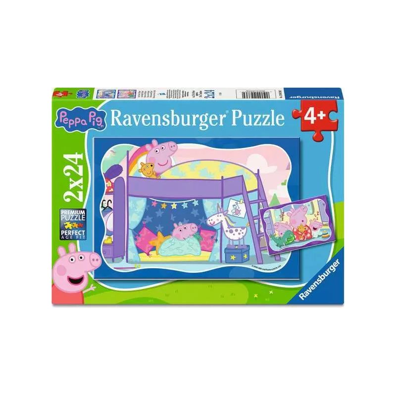 Ravensburger Kinderpuzzle Peppa Wutz 2x24 T. | Gute Nacht, Peppa! | Ab 4 J.