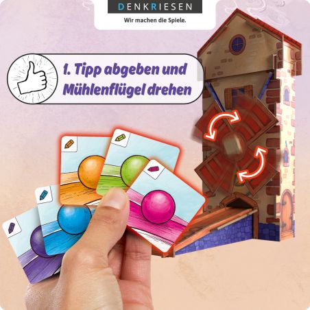 DENKRIESEN Bounce it! | Rasantes Geschicklichkeitsspiel für 2-4 Spieler ab 6 Jahren