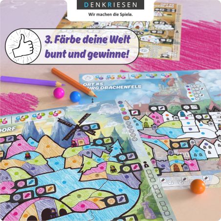 DENKRIESEN Bounce it! | Rasantes Geschicklichkeitsspiel für 2-4 Spieler ab 6 Jahren