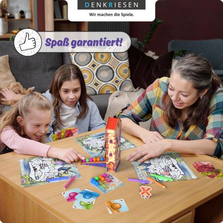 DENKRIESEN Bounce it! | Rasantes Geschicklichkeitsspiel für 2-4 Spieler ab 6 Jahren