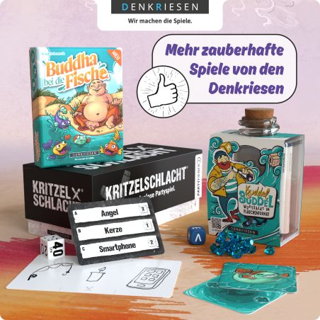 DENKRIESEN Bounce it! | Rasantes Geschicklichkeitsspiel für 2-4 Spieler ab 6 Jahren