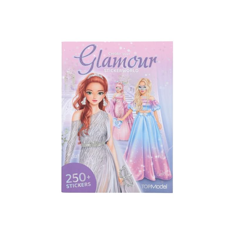Depesche TOPModel Glamour Stickerworld | Kreatives Stickeralbum | Outfits & Glitzersticker