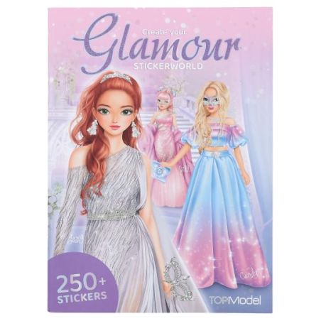 Depesche TOPModel Glamour Stickerworld | Kreatives Stickeralbum | Outfits & Glitzersticker