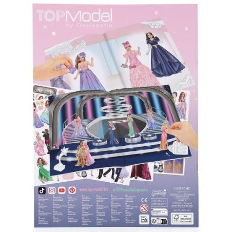 Depesche TOPModel Glamour Stickerworld | Kreatives Stickeralbum | Outfits & Glitzersticker