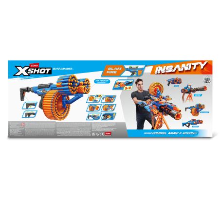 Zuru XSHOT Insanity Motorized Blitz – Actiongeladener Blaster mit hoher Feuerrate