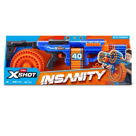 Zuru XSHOT Insanity Motorized Blitz – Actiongeladener Blaster mit hoher Feuerrate