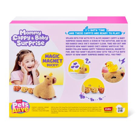 Zuru Pets Alive Mama Cappy & Baby Surprise – Interaktives Kapuzineräffchen-Spielset