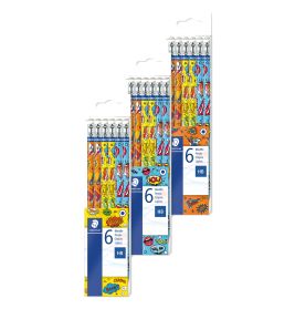 Bleistifte 6er-Pack mit Radier er HBSB