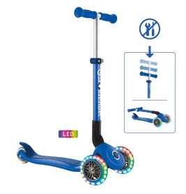 GLOBBER JUNIOR FOLDABLE LIGHTS dunkelblau, mit Leuchtrollen