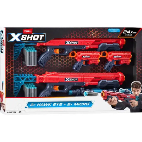 ZURU XSHOT Excel Combo Pack Hawk-Eye/Micro 2.0