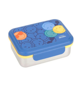 Lunchbox Stainless Steel SmileyWorld® elctric blue