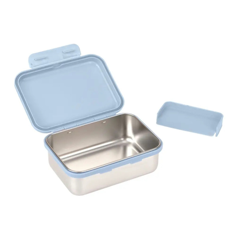 Lunchbox Stainless Steel Bold Leopard pale blue