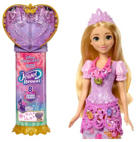 Disney Princess Jewel Reveal Rapunzel Modepuppe mit 8 Überraschungen wie Juwelenbox und 10 Zubehörte