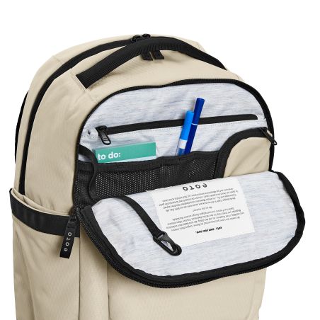 eoto Rucksack Midi20 Cremebeige | 20 Liter Laptopfach | Stylisch & Strapazierfähig für Alltag