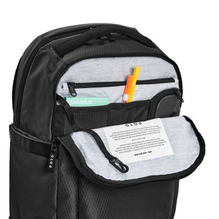 eoto Rucksack Midi20 Schwarz – 20 Liter, klassisch & funktional für Schule & Alltag