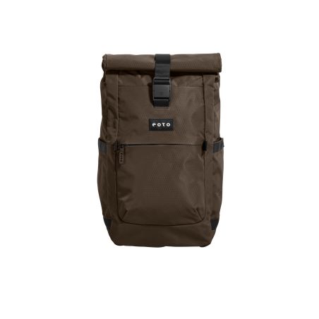 eoto Rucksack Rolly32 Mokkabraun – 23-32 Liter, Roll-Top, wasserabweisend & Notebookfach