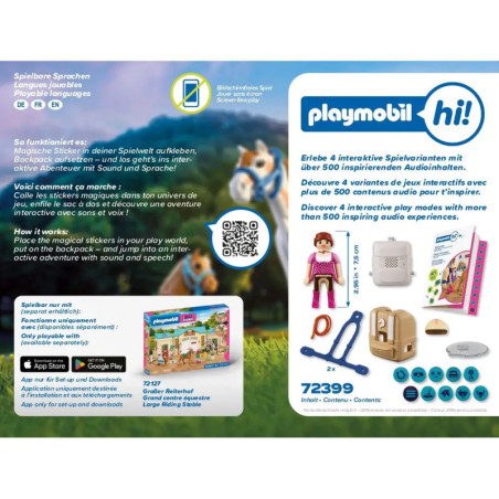 PLAYMOBIL Activation Set Reiterhof 72399 – Erweiterung für deine Pferde-Spielwelt