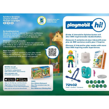 PLAYMOBIL Activation Set Zoo 72402 – Mehr Leben und Interaktion für deine Tierwelt!