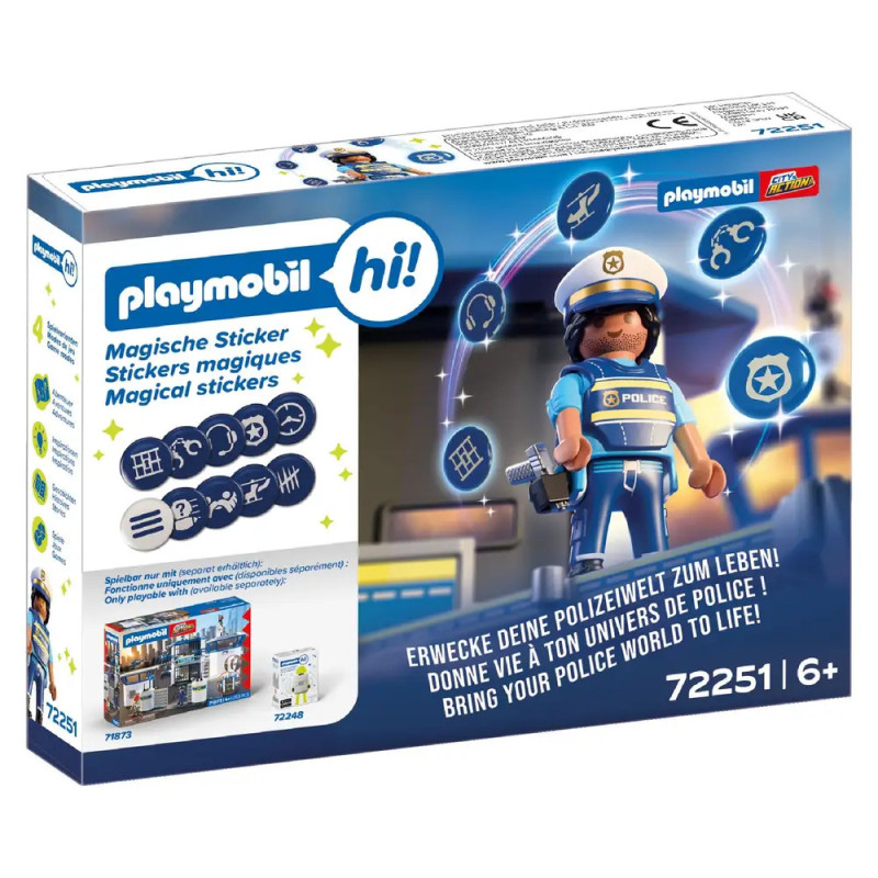 PLAYMOBIL Magische Sticker Polizei 72251 – Sorge für Recht und Ordnung!