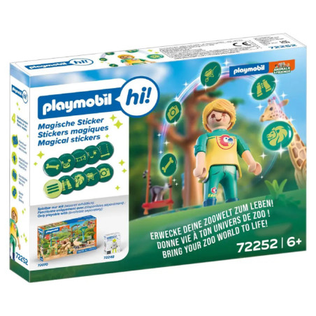PLAYMOBIL Magische Sticker Zoo 72252 – Gestalte deine eigene Tierwelt!