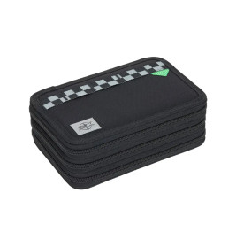 School Triple Pencil Case Unique black