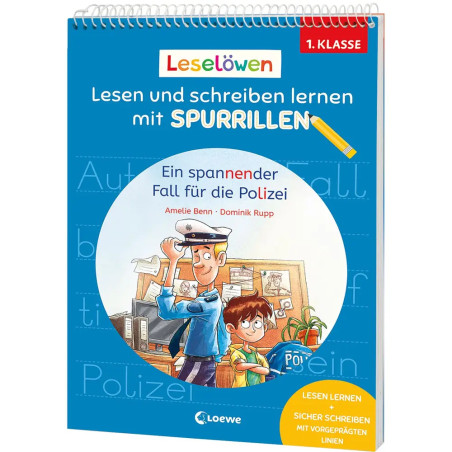 Leselöwen - Lesen und schreiben lernen mit Spurrillen - Ein spannender Fall für die Polizei - 1. Kla