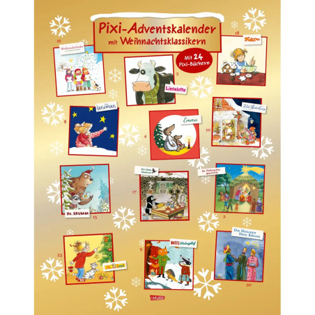 Pixi Adventskalender GOLD 2026, m. 4 Buch, 20 Teile