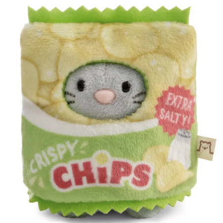 Kuscheltier Set Maus Nibbli mit Chip u. Chipstüte Kostüm in Geschenkbox