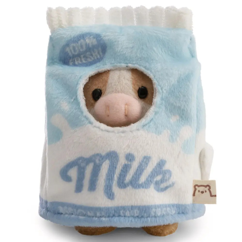 Kuscheltier Set Kuh Moono mit Milchglas u. Milchtüte Kostüm in Geschenkbox