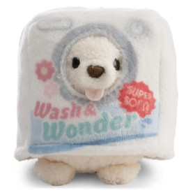 Kuscheltier Set Hund Washy mit Socke u. Waschmittelbox Kostüm in Geschenkbox