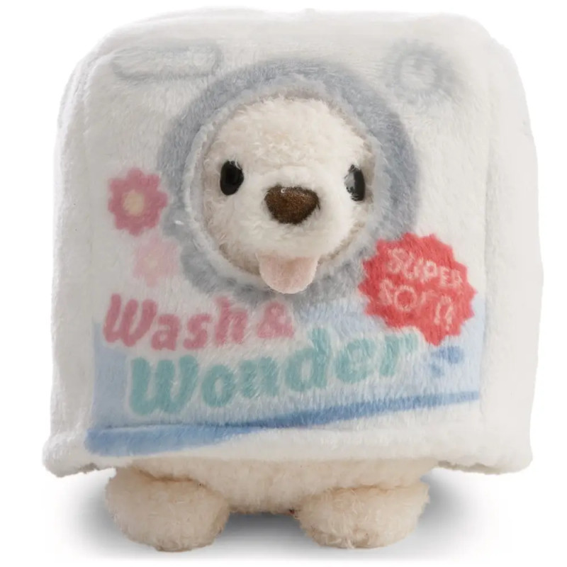 Kuscheltier Set Hund Washy mit Socke u. Waschmittelbox Kostüm in Geschenkbox