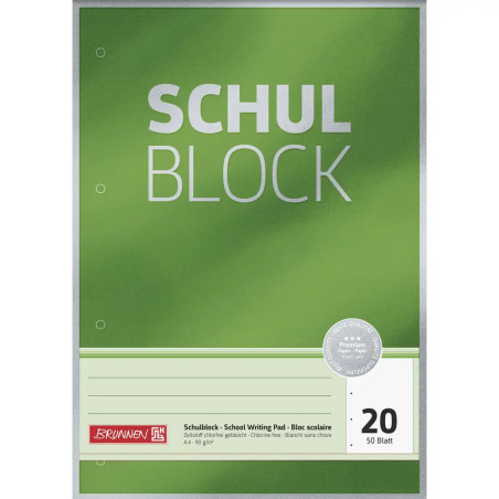 Schulbl A4 90g 50Bl Lin20 Premium