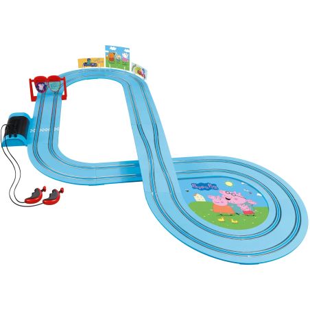Carrera® First Peppa Pig Rennbahn 2,4m | Batteriebetrieben | Mit Peppa & Freunden | Ab 3 Jahren