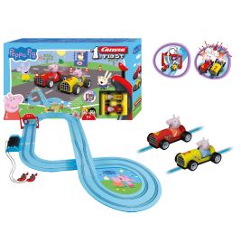 Carrera® First Peppa Pig Rennbahn 2,4m | Batteriebetrieben | Mit Peppa & Freunden | Ab 3 Jahren