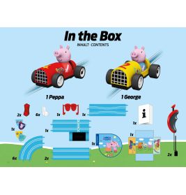 Carrera® First Peppa Pig Rennbahn 2,4m | Batteriebetrieben | Mit Peppa & Freunden | Ab 3 Jahren