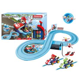 Carrera® First Mario Kart Rennbahn 2,4m | Batteriebetrieben | Mario & Yoshi | Ab 3 Jahren