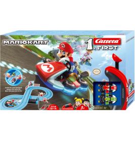 Carrera® First Mario Kart Rennbahn 2,4m | Batteriebetrieben | Mario & Yoshi | Ab 3 Jahren