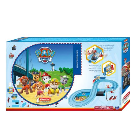 Carrera® First Paw Patrol Rennbahn 2,4m | Batteriebetrieben | Chase & Marshall | Ab 3 Jahren
