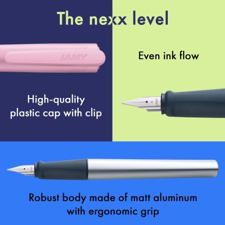Lamy nexx A Füller Rose – Ergonomisch, leicht & robust für entspanntes Schreiben