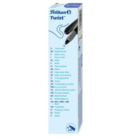 Pelikan Tintenroller Twist R457 schwarz – Ergonomisches Schreibgefühl