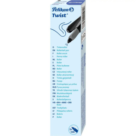 Pelikan Tintenroller Twist R457 schwarz – Ergonomisches Schreibgefühl