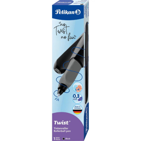 Pelikan Tintenroller Twist R457 schwarz – Ergonomisches Schreibgefühl