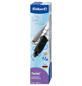 Pelikan Tintenroller Twist R457 silber – Ergonomisches Schreibgefühl